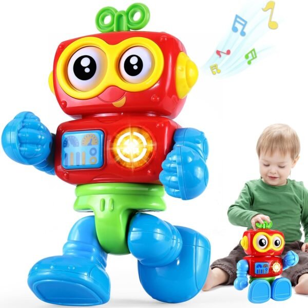 Musical Robot Toy for 1 Year Old Boys - Educational Light Up Baby Toy