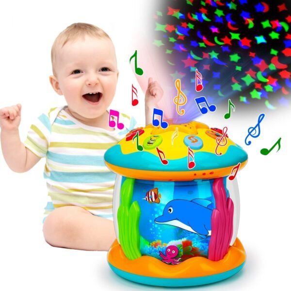 Ocean Projector Musical Tummy Time Toy for Babies 6-12 Months