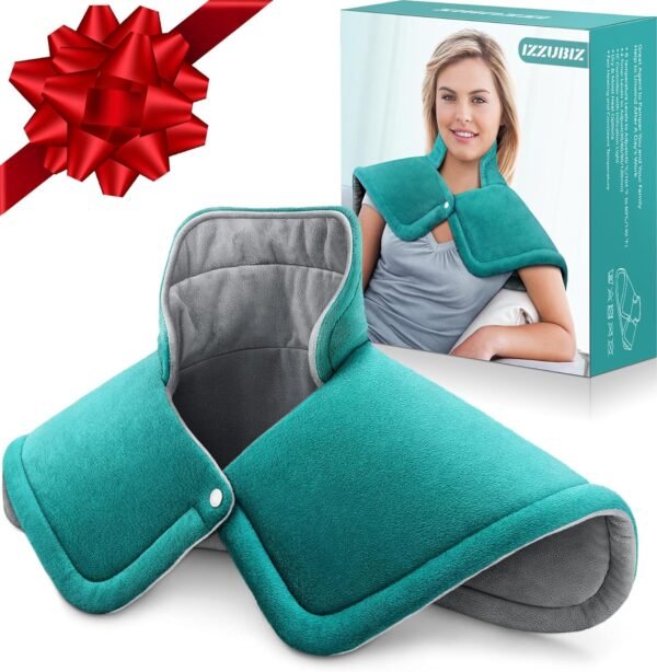 IZZUBIZ Weighted Electric Heating Pad for Neck & Shoulders