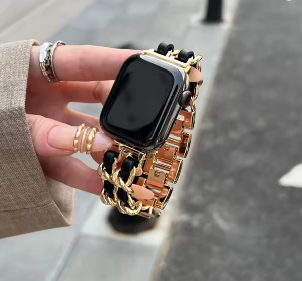Women's Gold Steel Band for Apple Watch Series & Ultra